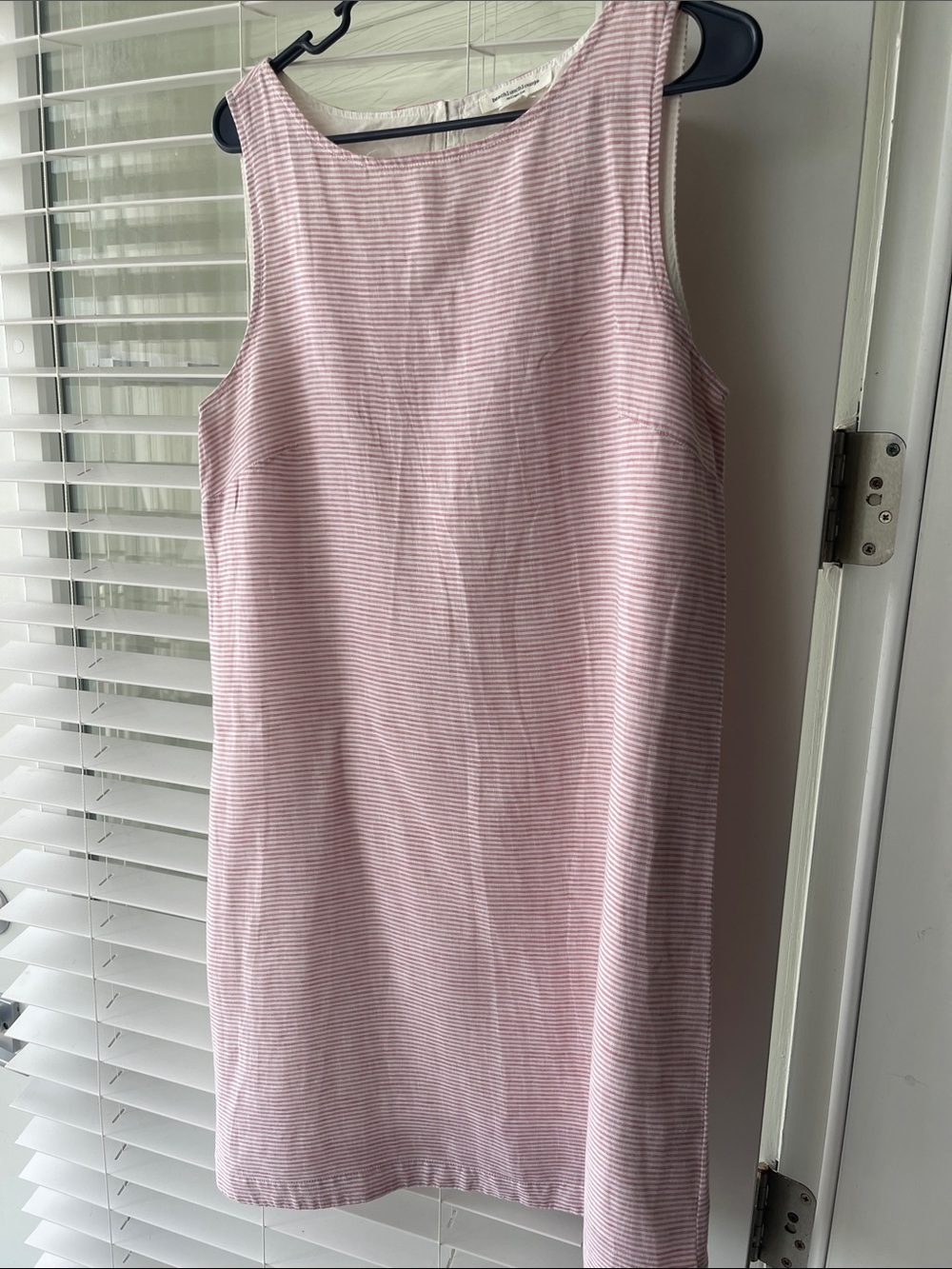 beachlunchlounge Pink & White Striped Sleeveless Shift Dress